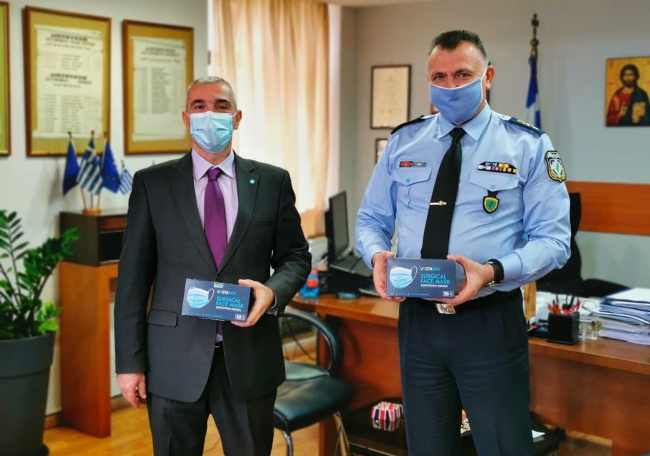 Δωρεά μασκών από το Hilton στη Διεύθυνση Αστυνομίας Αθηνών