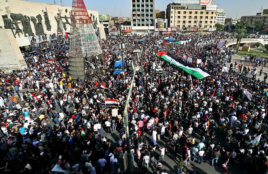 Χιλιάδες Ιρακινοί διαδήλωσαν υπέρ των Παλαιστινίων στη Βαγδάτη και σε άλλες πόλεις