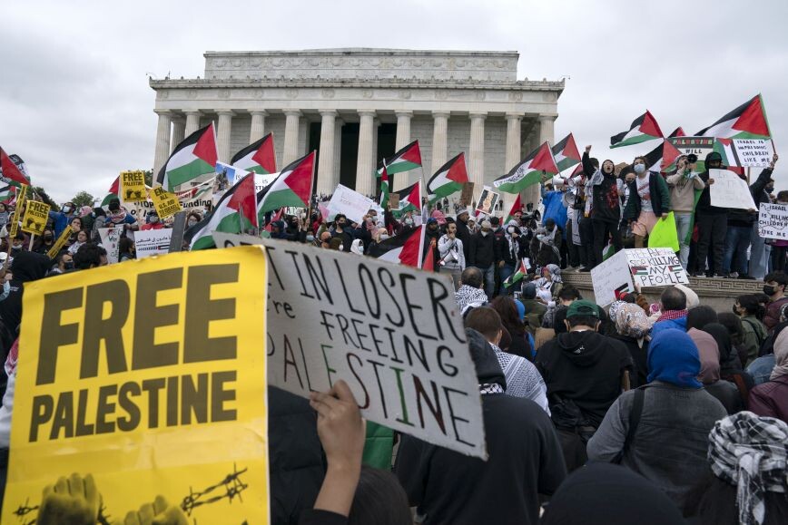 Διαδήλωση υπέρ της Παλαιστίνης στην Ουάσιγκτον