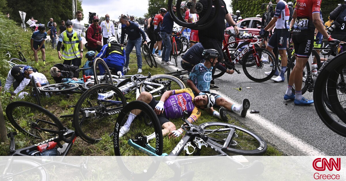 Tour De France: Απερίσκεπτη θεατής προκάλεσε χάος – Καραμπόλα και τραυματισμοί