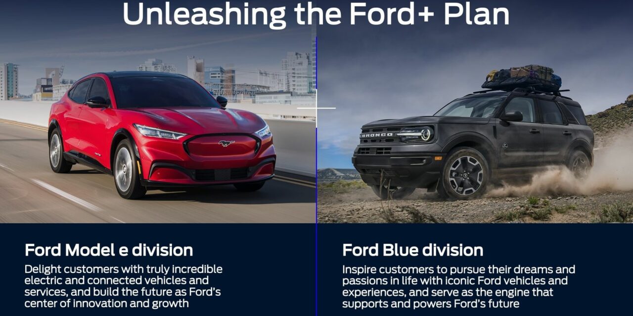 Ξεχωριστές εταιρείες η Ford για συμβατικά και ηλεκτρικά αυτοκίνητα